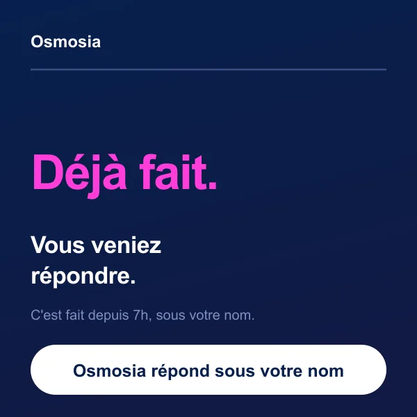 Déjà fait. Vous veniez répondre ? C'est fait depuis 7 h, sous votre nom.